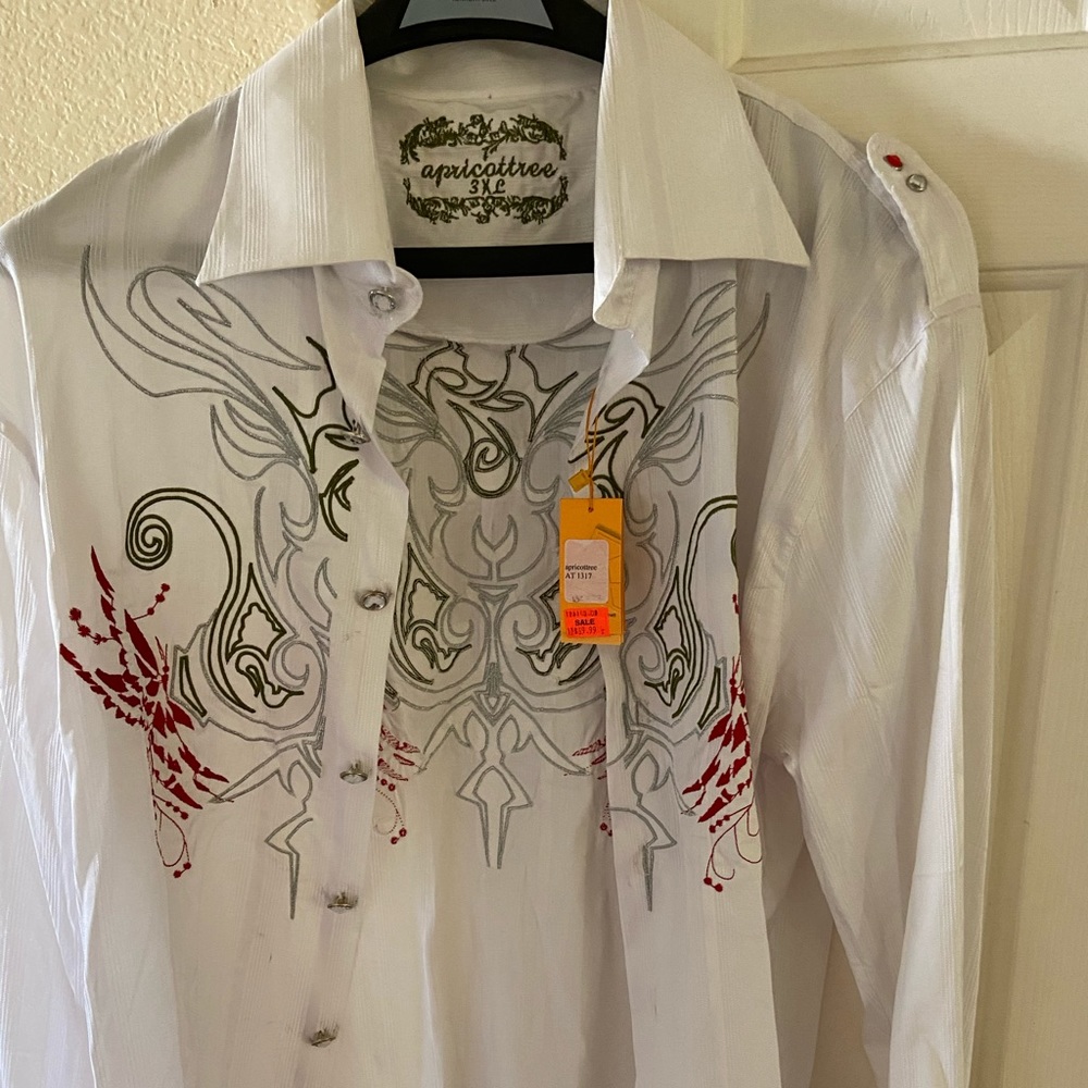 Men’s Casual, Long Sleeve Shirt with designs